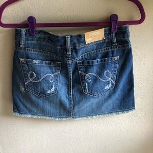 Mossimo Supply Co. Distressed Jean Mini-Skirt. Lower Waist. Size 3